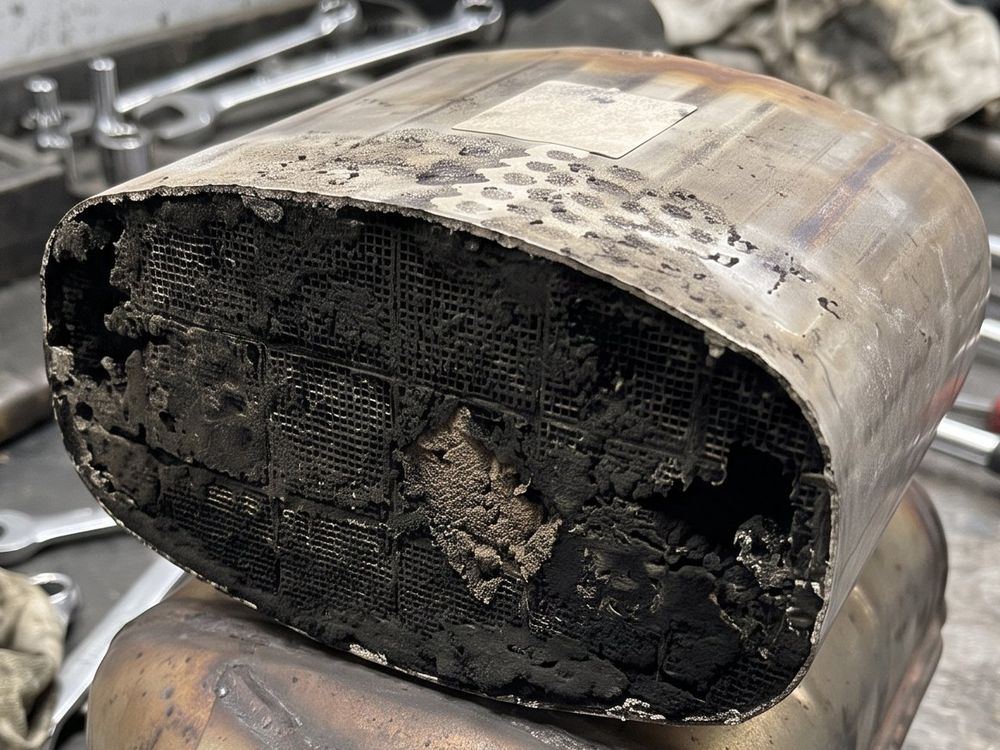 Blocked DPF before cleaning